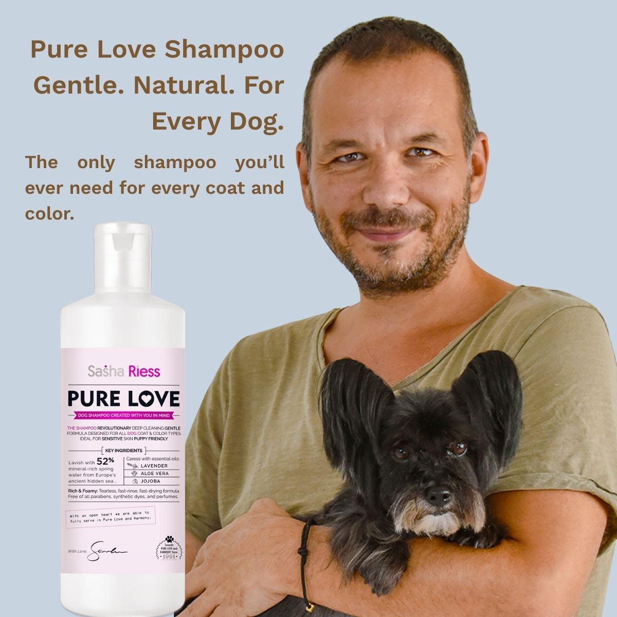 Pure Love Dog Shampoo  Gentle. Natural. For Every Coat & Color.