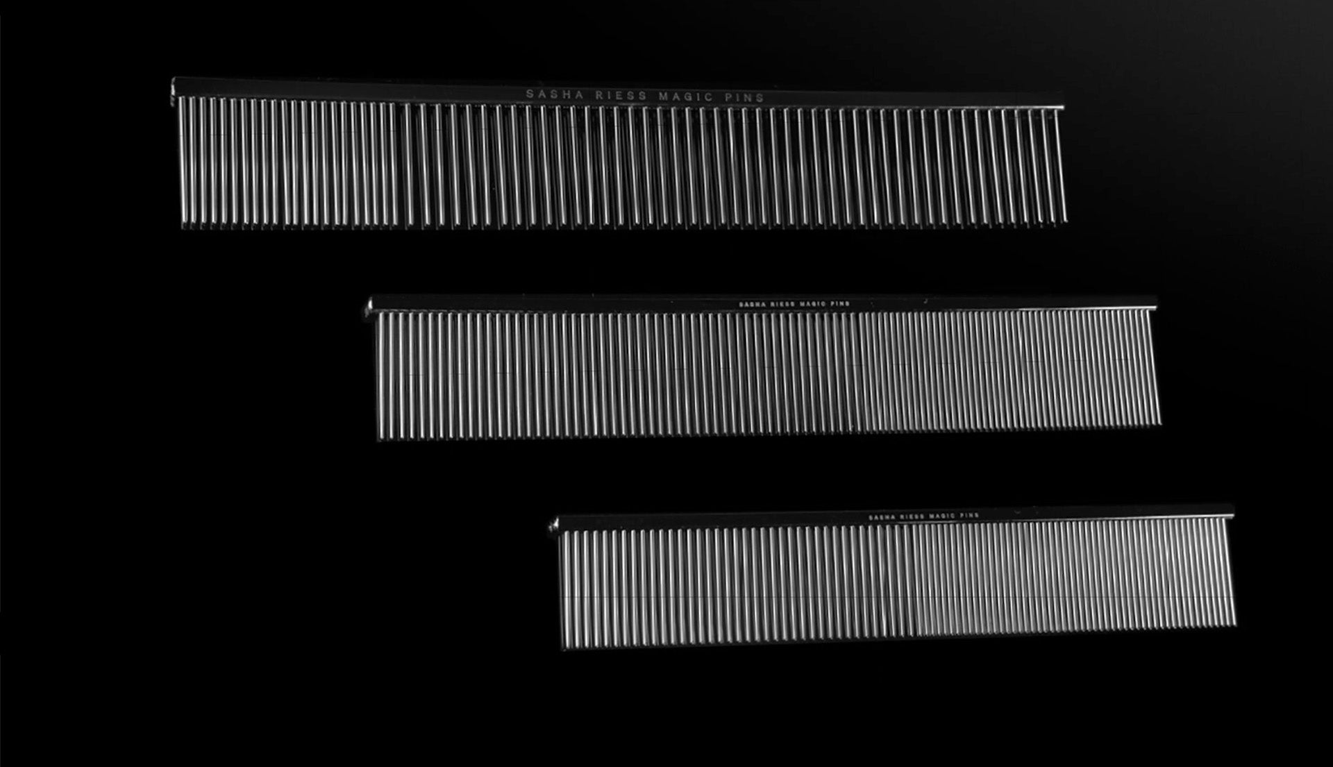 3 dog combs vg10 steel sizes are 9.5" 9" and 7.5"