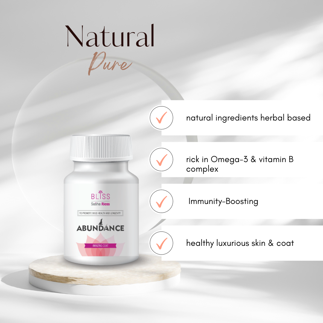 Abundance bundle immune boosting health rich vitamin B complex Omega 3 fatty acids skin and coat health