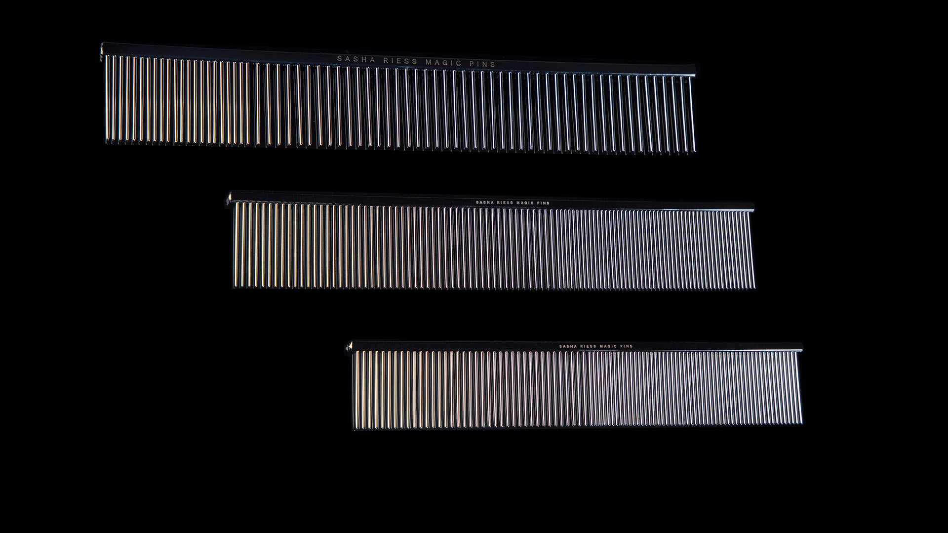 3 dog combs vg10 steel sizes are 9.5" 9" and 7.5"